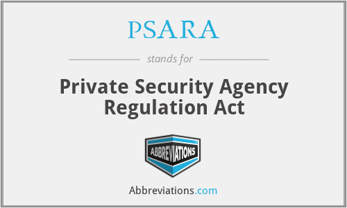PSARA - Private Security Agency Regulation Act
