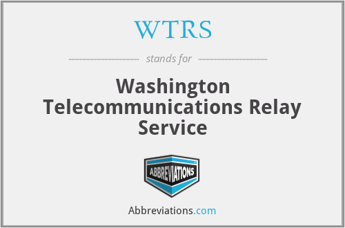 WTRS - Washington Telecommunications Relay Service