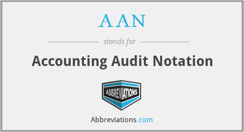 AAN - Accounting Audit Notation