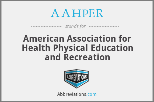 AAHPER - American Association for Health Physical Education and Recreation