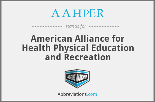 AAHPER - American Alliance for Health Physical Education and Recreation