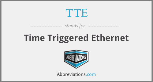TTE - Time Triggered Ethernet