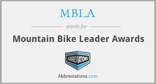 MBLA - Mountain Bike Leader Awards