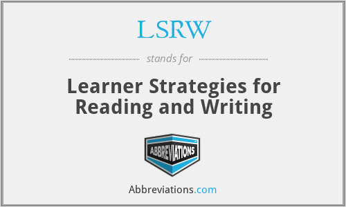 LSRW - Learner Strategies for Reading and Writing