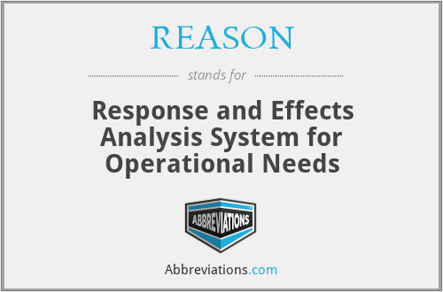 REASON - Response and Effects Analysis System for Operational Needs