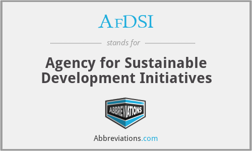 AfDSI - Agency for Sustainable Development Initiatives