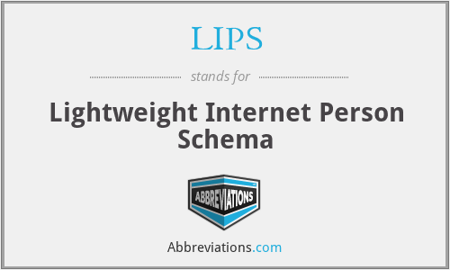 LIPS - Lightweight Internet Person Schema