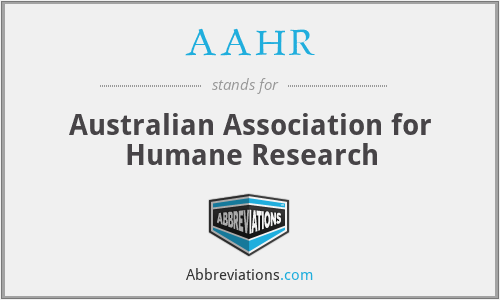 AAHR - Australian Association for Humane Research