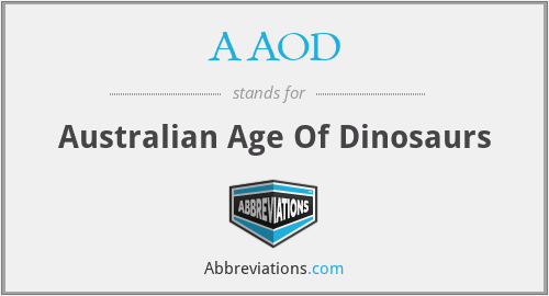 AAOD - Australian Age Of Dinosaurs