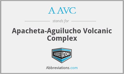 AAVC - Apacheta-Aguilucho Volcanic Complex