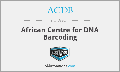 ACDB - African Centre for DNA Barcoding