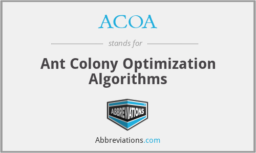 ACOA - Ant Colony Optimization Algorithms