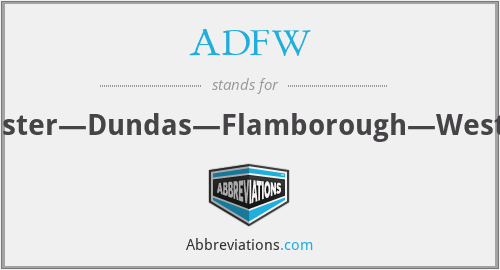 ADFW - Ancaster—Dundas—Flamborough—Westdale