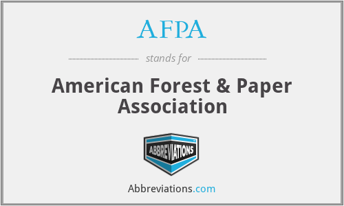 AFPA - American Forest & Paper Association