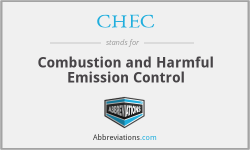 CHEC - Combustion and Harmful Emission Control