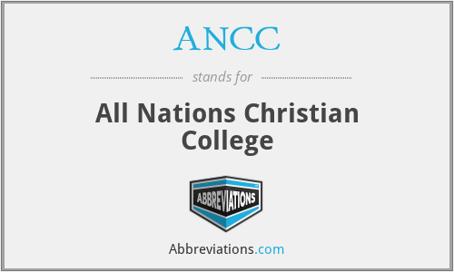 ANCC - All Nations Christian College