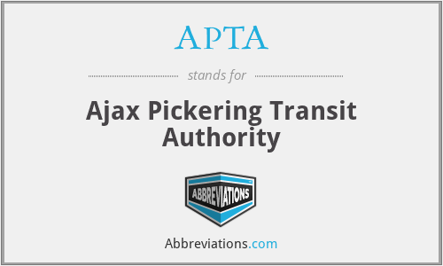 APTA - Ajax Pickering Transit Authority