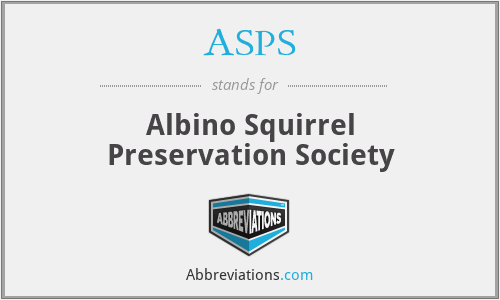 ASPS - Albino Squirrel Preservation Society