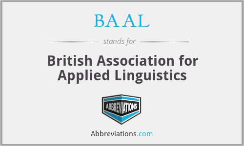 BAAL - British Association for Applied Linguistics