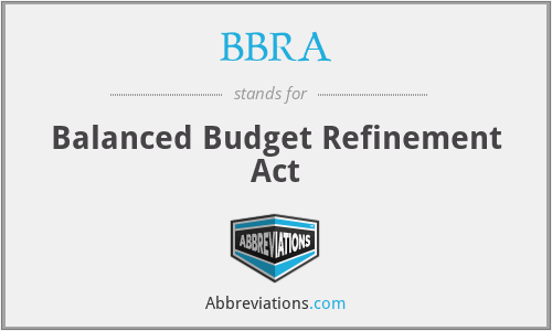 BBRA - Balanced Budget Refinement Act