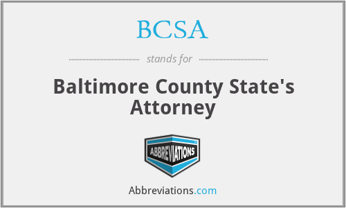 BCSA - Baltimore County State's Attorney