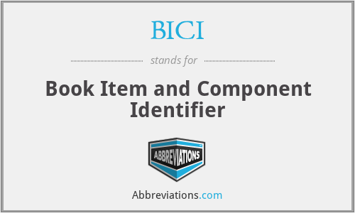 BICI - Book Item and Component Identifier
