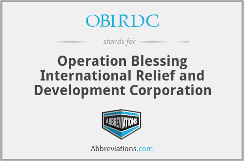 OBIRDC - Operation Blessing International Relief and Development Corporation