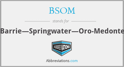 BSOM - Barrie—Springwater—Oro-Medonte