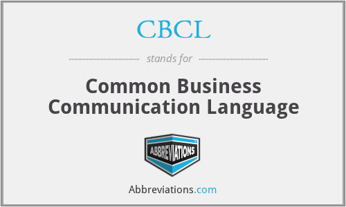CBCL - Common Business Communication Language