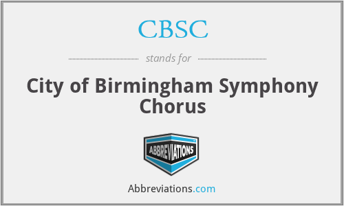 CBSC - City of Birmingham Symphony Chorus