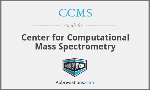CCMS - Center for Computational Mass Spectrometry