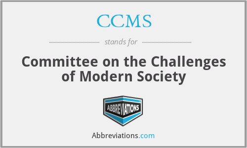 CCMS - Committee on the Challenges of Modern Society