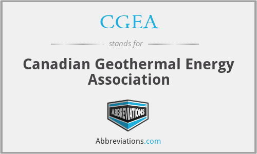 CGEA - Canadian Geothermal Energy Association