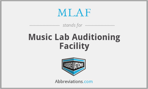 MLAF - Music Lab Auditioning Facility