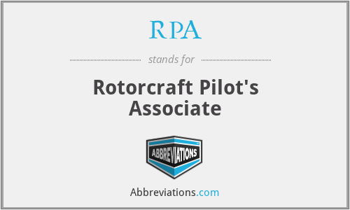 RPA - Rotorcraft Pilot's Associate