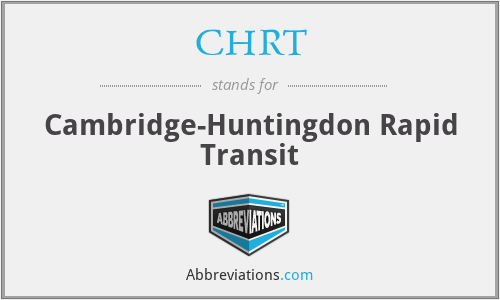 CHRT - Cambridge-Huntingdon Rapid Transit