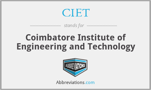CIET - Coimbatore Institute of Engineering and Technology