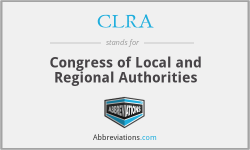 CLRA - Congress of Local and Regional Authorities