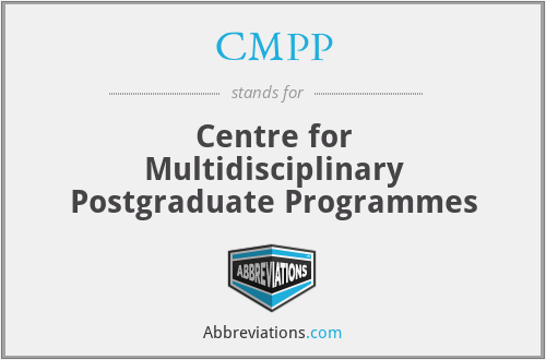 CMPP - Centre for Multidisciplinary Postgraduate Programmes