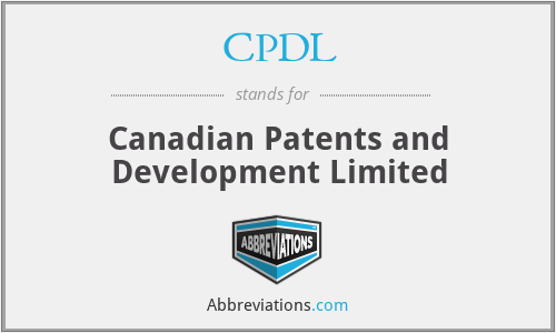 CPDL - Canadian Patents and Development Limited