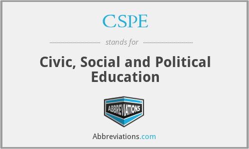 CSPE - Civic, Social and Political Education