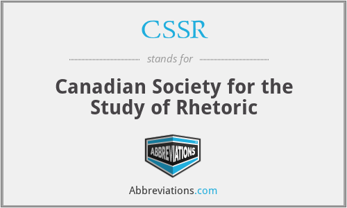 CSSR - Canadian Society for the Study of Rhetoric