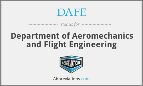 DAFE - Department of Aeromechanics and Flight Engineering