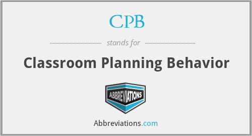 CPB - Classroom Planning Behavior