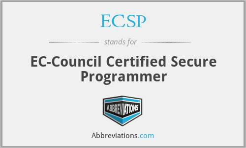 ECSP - EC-Council Certified Secure Programmer