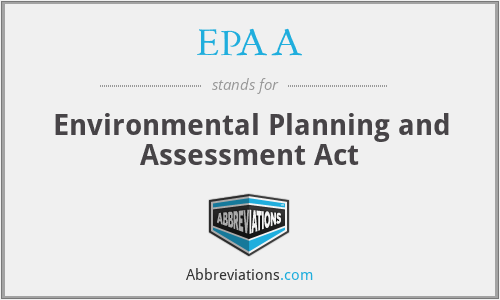 EPAA - Environmental Planning and Assessment Act