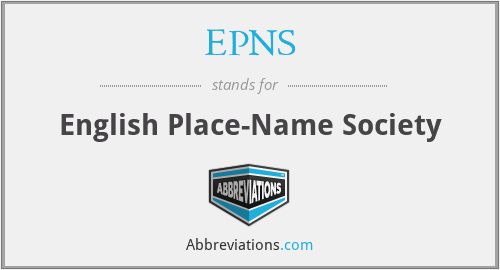EPNS - English Place-Name Society
