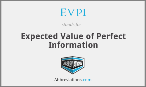EVPI - Expected Value of Perfect Information