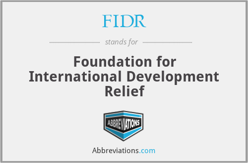 FIDR - Foundation for International Development Relief