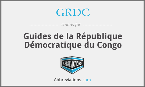 GRDC - Guides de la République Démocratique du Congo